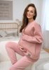 Casual maternity trousers Amanda M010 light pink